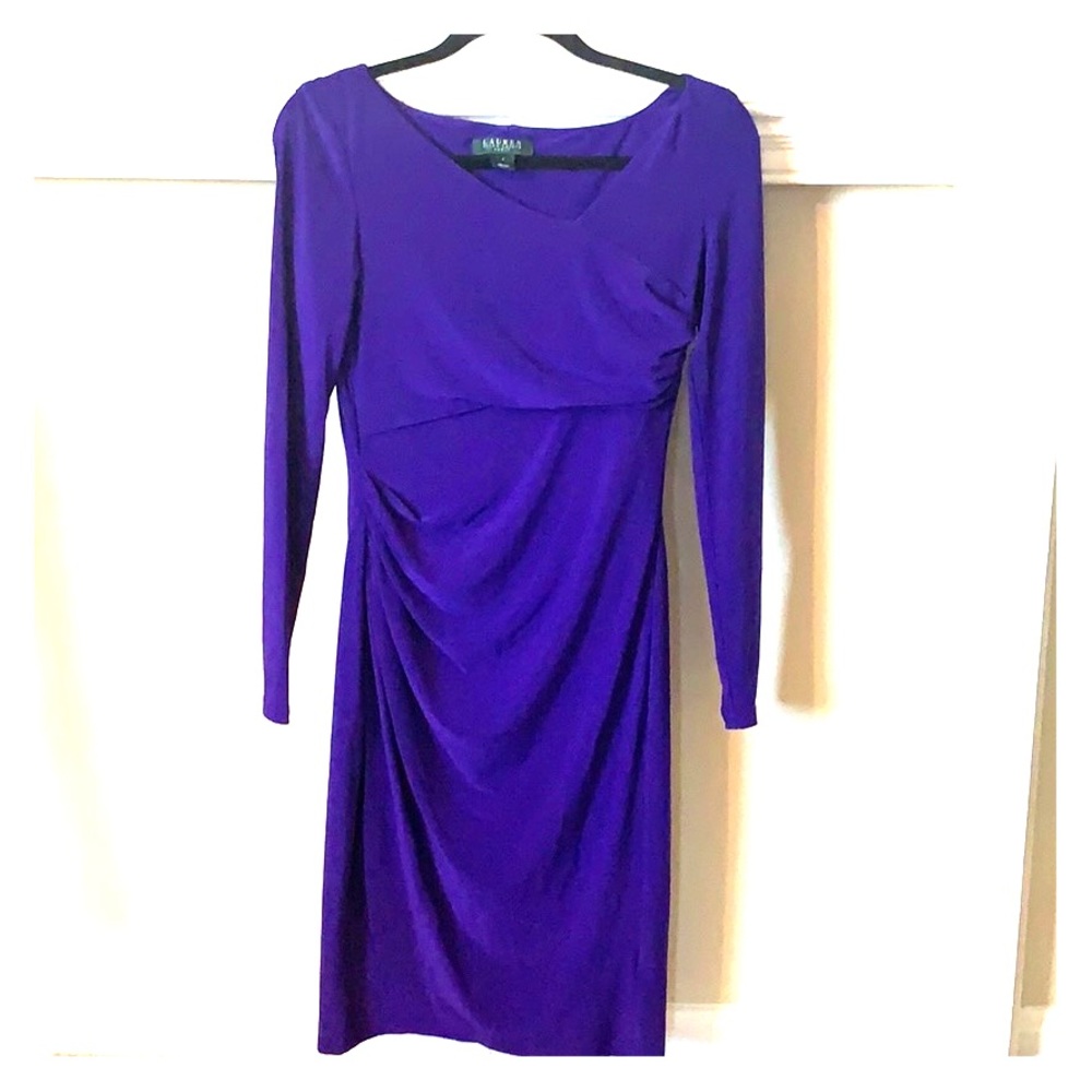 LAUREN - RALPH LAUREN DRESS ROYAL PURPLE